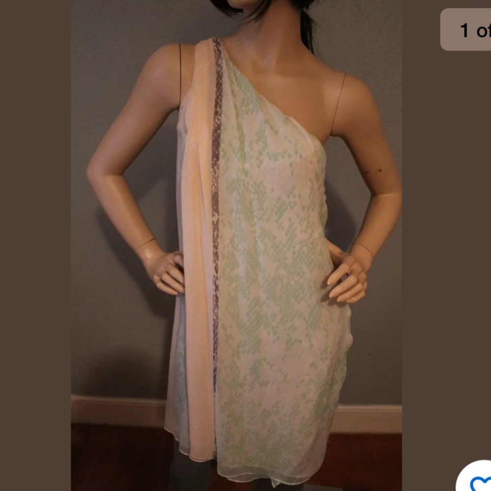 NWT Diane Von Furstenberg drape silk dress 6 DVF